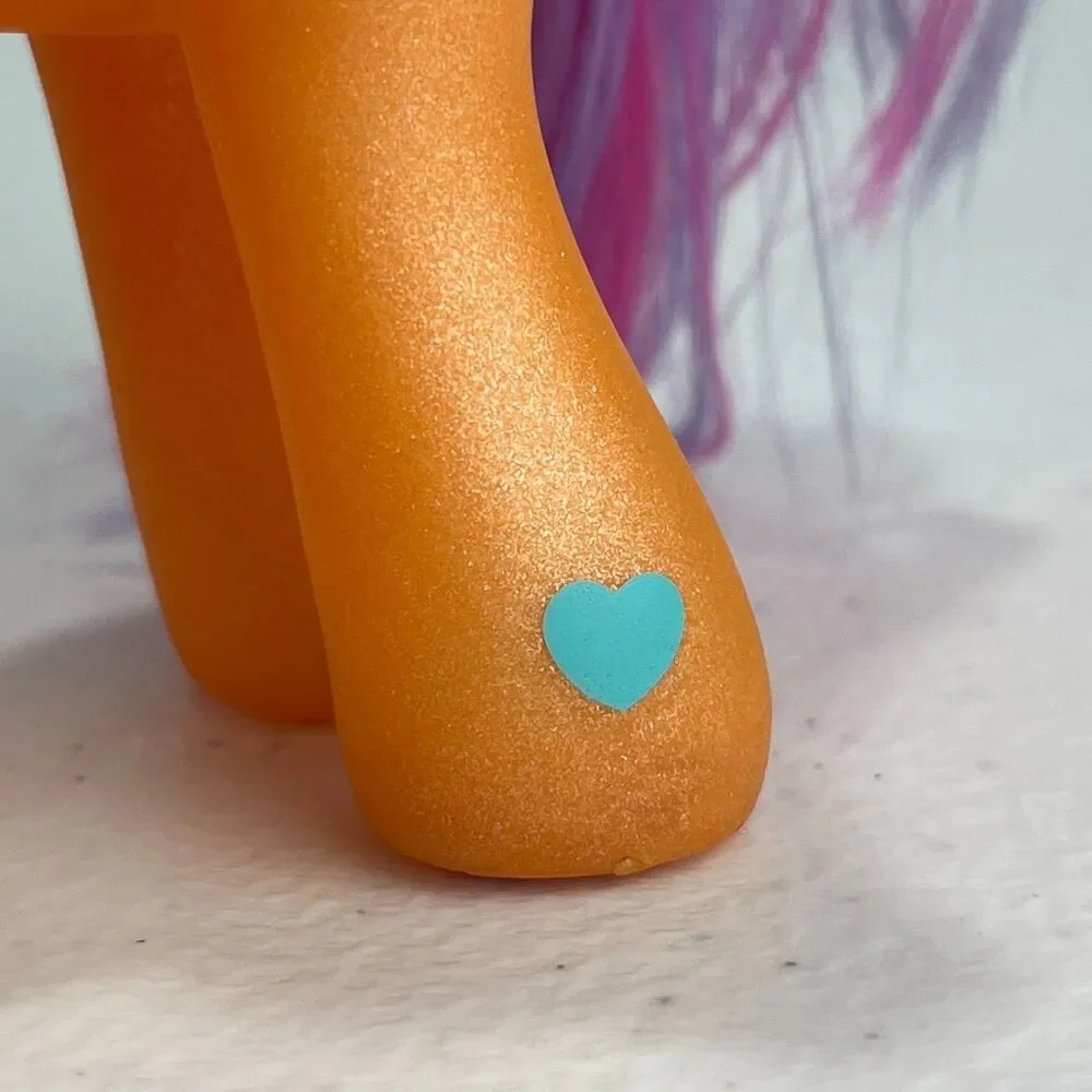 VTG G3 My Little Pony Sew-and-So Orange Purple Pink Button Hasbro 2004 - Flaw